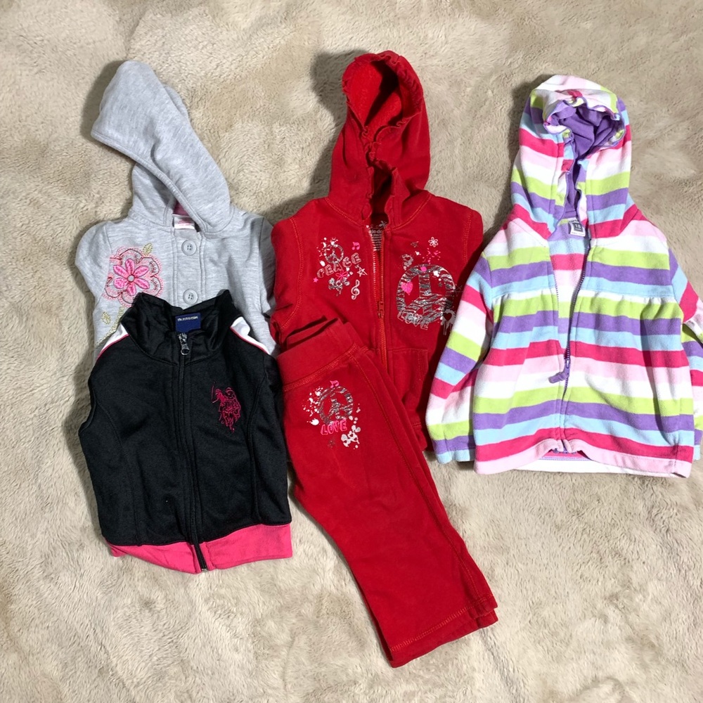 Toddler Girls 18 month hoodie lot